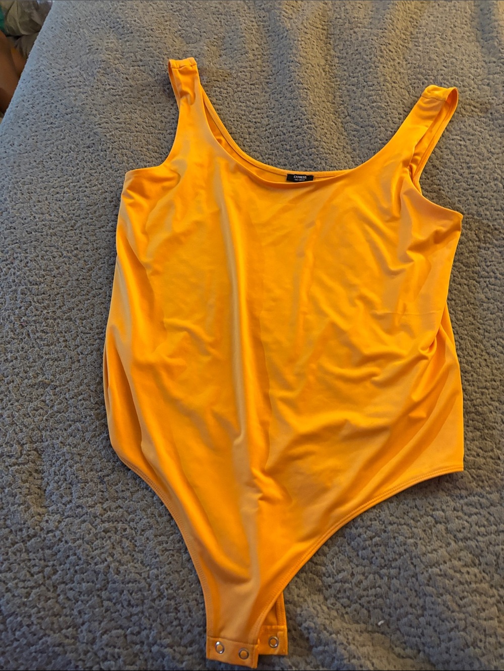Express Bright Yellow One-Piece Swim Bodysuit